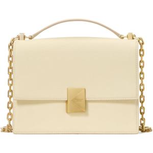 kate spade new york womens Deco Leather Flap Chain Crossbody(Sweet Cream)