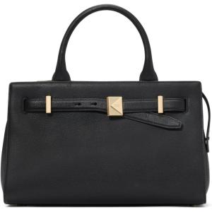 kate spade new york womens Deco Pebbled Leather Medium Satchel(Black)