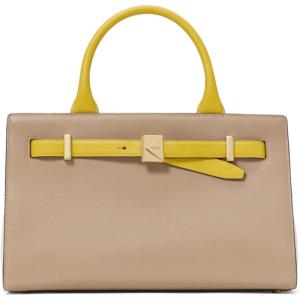 kate spade new york womens Deco Pebbled Leather Medium Satchel(Colorblocked Tigers Eye Multi)