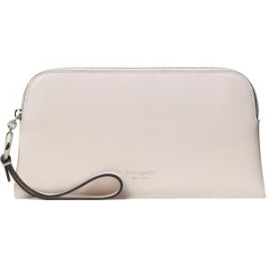 kate spade new york womens Halo Glazed Leather Medium Wristlet(Cream)