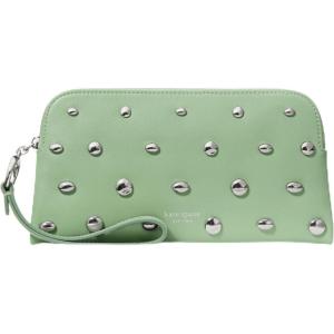 kate spade new york womens Halo Glazed Leather Medium Wristlet(Crisp Sage)