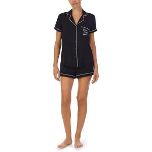 kate spade new york womens Kate Spade New York Women’s Short Bottoms Pj Set(Black)