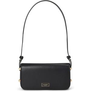 kate spade new york womens Liv Smooth Leather Shoulder Bag(Black)
