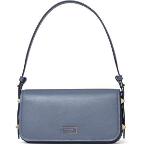 kate spade new york womens Liv Smooth Leather Shoulder Bag(Cinder Grey)