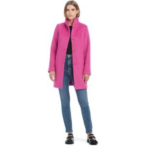 kate spade new york womens Mid-length High-collar Wool Coat(Marker Pink)
