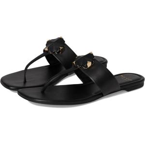 kate spade new york womens Spade Flower Thong Sandals(Black)