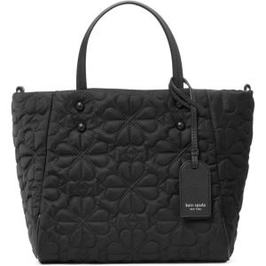 kate spade new york womens Tilly Quilted Fabric Small Tote(Black)