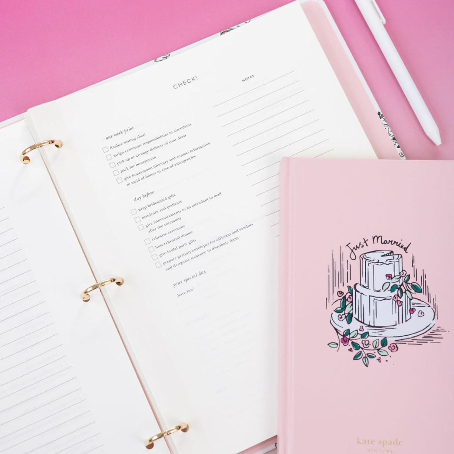 imagekate spade new york Bride Notebook with Lined Pages for Journaling 825 x 525 Journal for Wedding Keepsake with Bookmark and 200 Pages Bridal Toile
