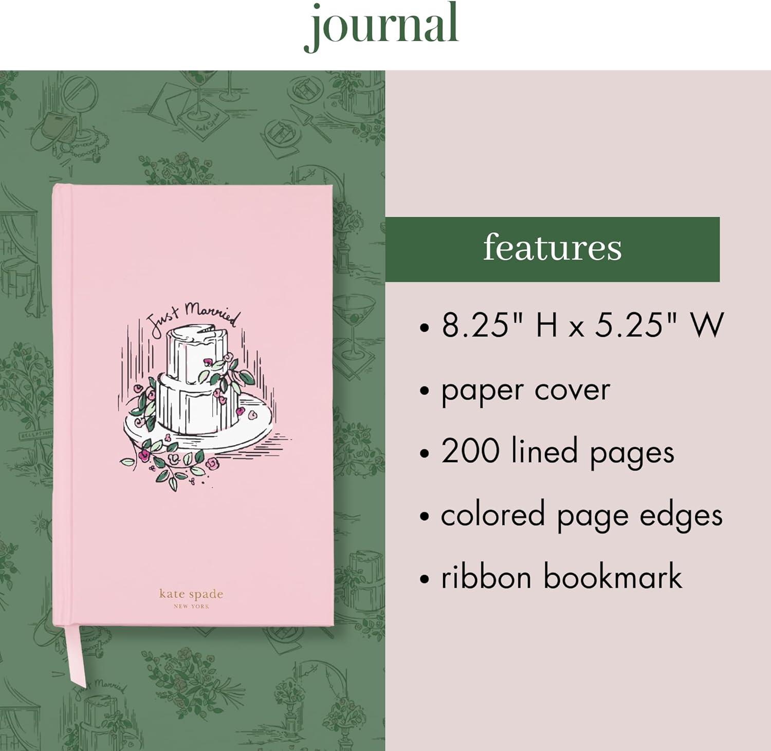 imagekate spade new york Bride Notebook with Lined Pages for Journaling 825 x 525 Journal for Wedding Keepsake with Bookmark and 200 Pages Bridal Toile