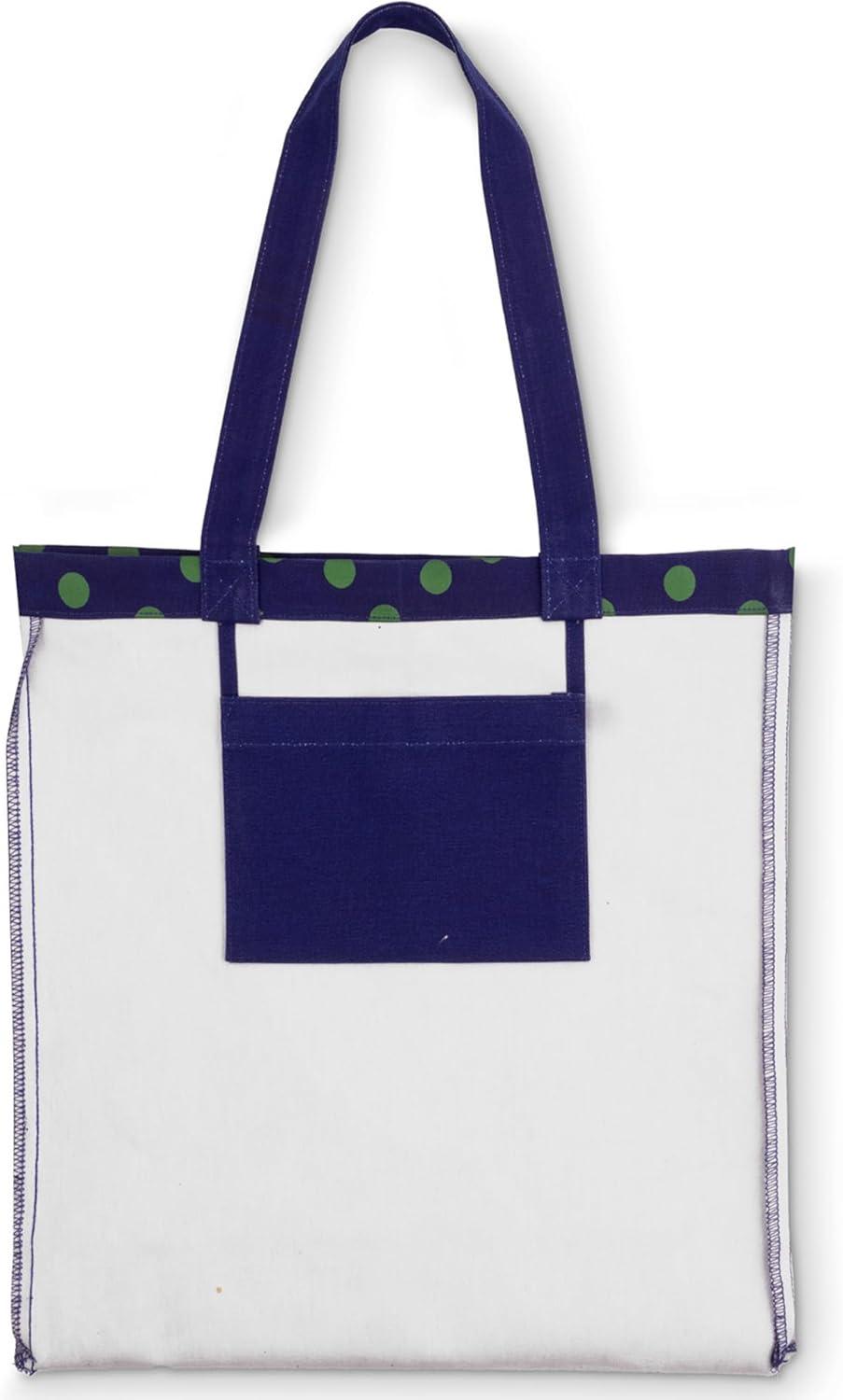 imagekate spade new york Cute Canvas Tote Bag for Women Canvas Beach Bag Tote with Pocket Sonnet Dot