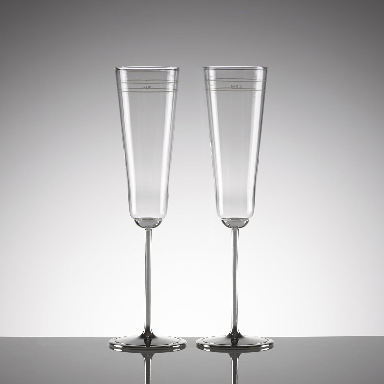 imagekate spade new york Darling Point Mr and Mrs 2piece Champagne Flute Set