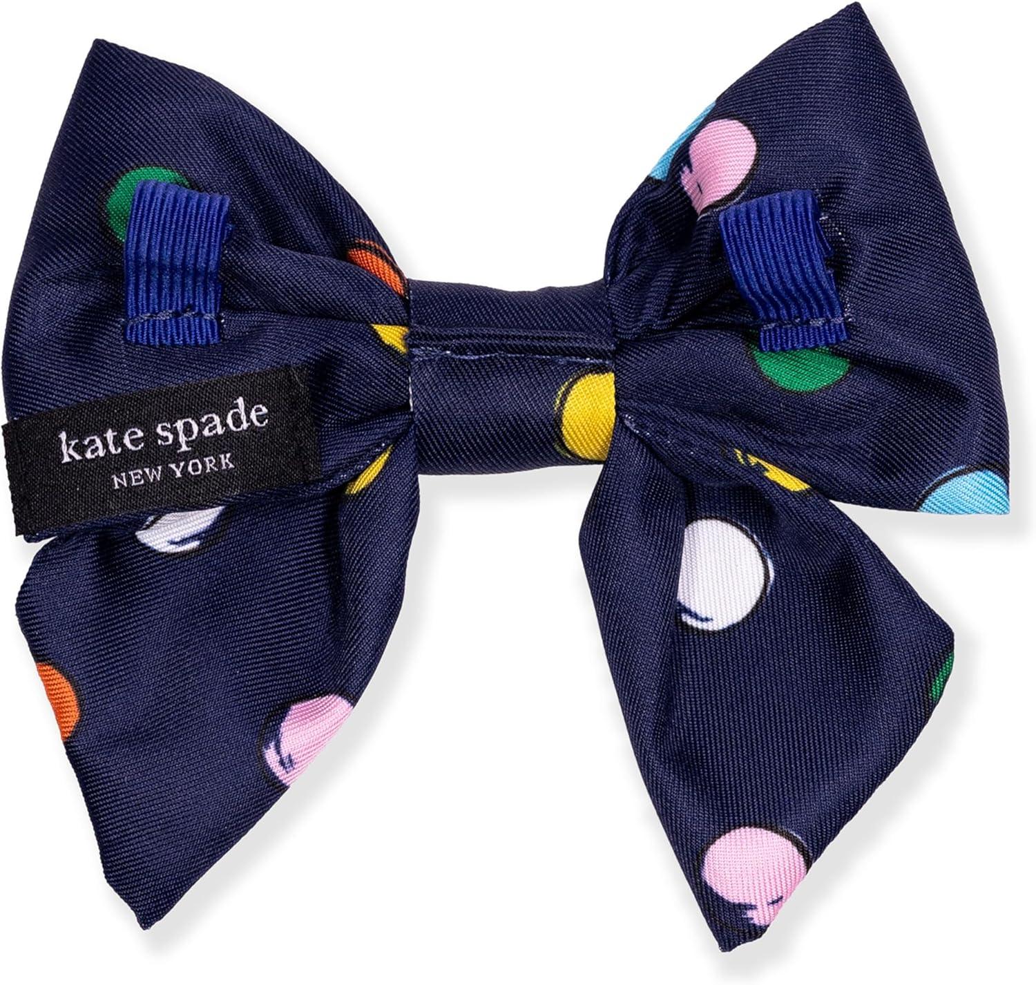 imagekate spade new york Dog Bow Tie Elastic Collar Attachment for Dog or Cat Bow Tie for Dogs Small Medium ampamp Large Animals Watercolor Dot