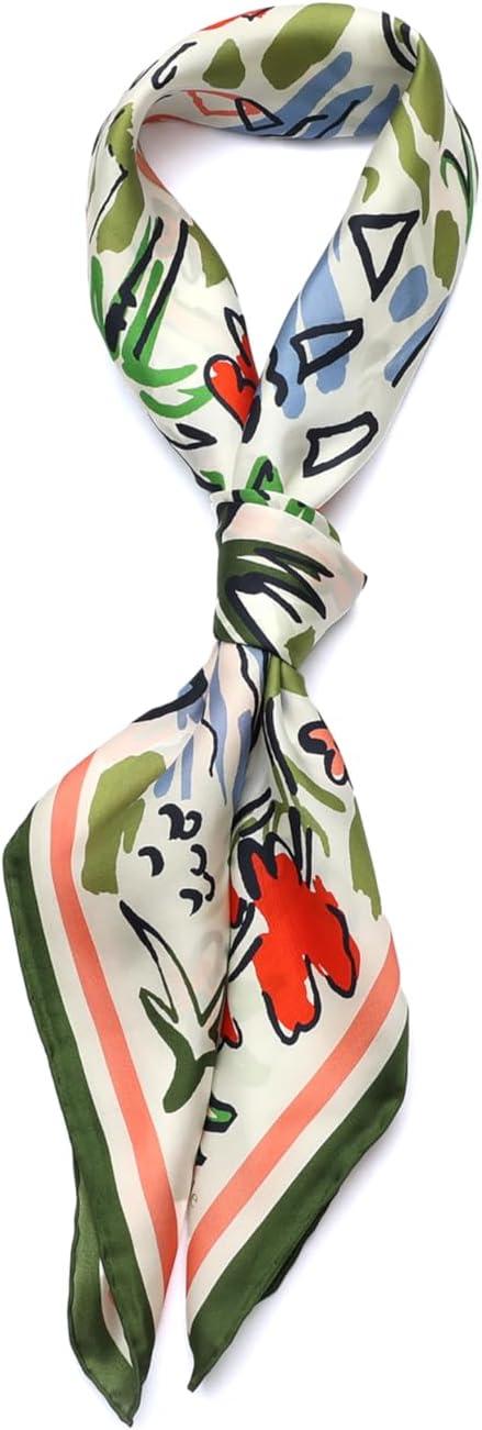 imagekate spade new york Womens Coastal Scene Silk Square Scarf Stylish ampamp Lightweight Fashion Accessory
