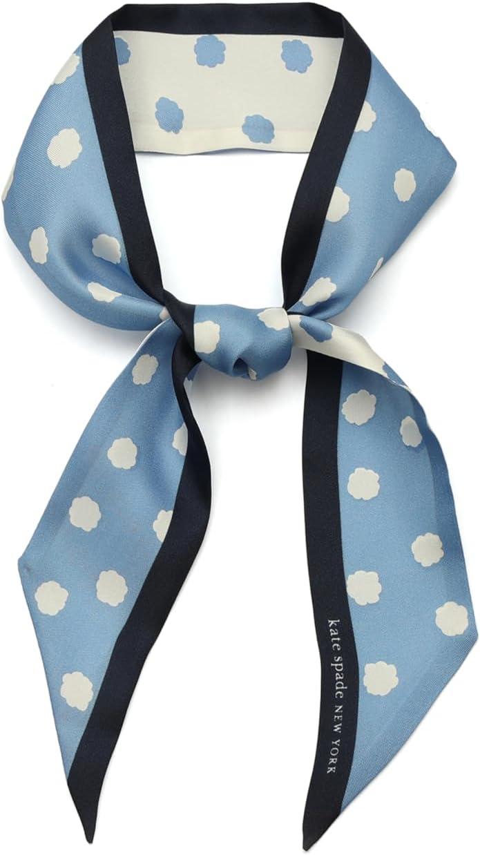 imagekate spade new york Womens Sea Spray Dot Silk Skinny Scarf Stylish ampamp Lightweight Accessory for Everyday