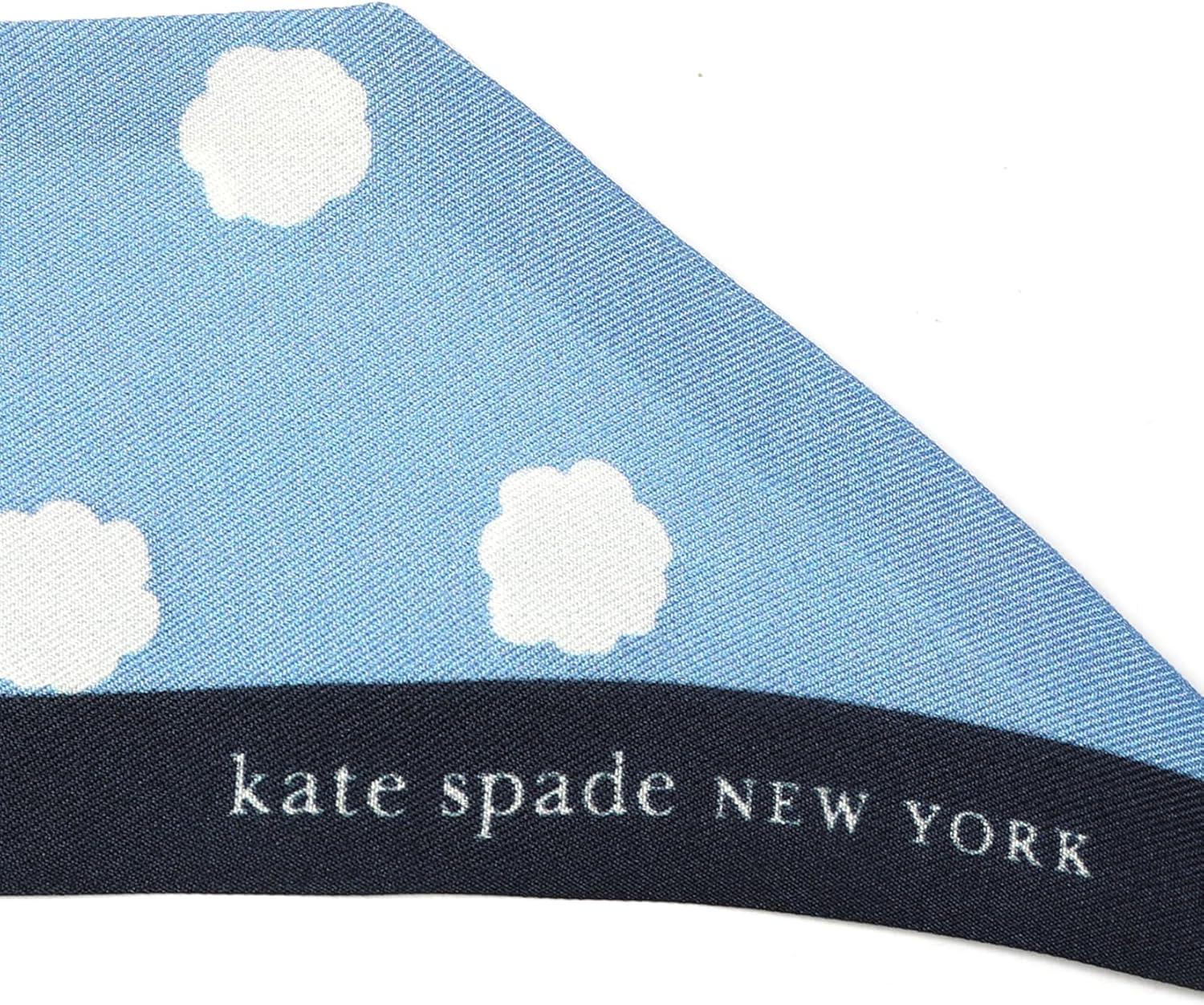 imagekate spade new york Womens Sea Spray Dot Silk Skinny Scarf Stylish ampamp Lightweight Accessory for Everyday