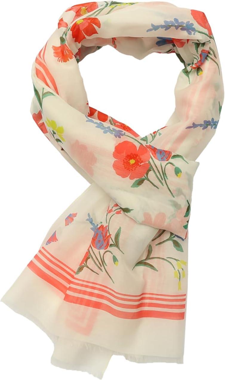 imagekate spade new york Womens Whimsical Garden Oblong Scarf Stylish ampamp Lightweight Fashion Accessory