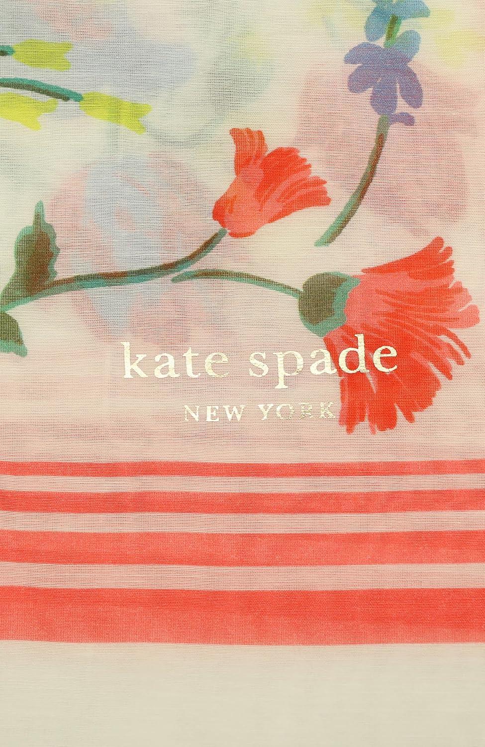 imagekate spade new york Womens Whimsical Garden Oblong Scarf Stylish ampamp Lightweight Fashion Accessory