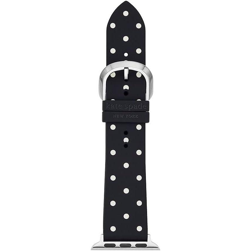 imageKate Spade New York Designer Interchangeable Leather or Nylon Band Compatible with Your 384041mm andor 42444549mm Apple Watch Series 987654321SE andor Ultra Series 12Black Polka Dot