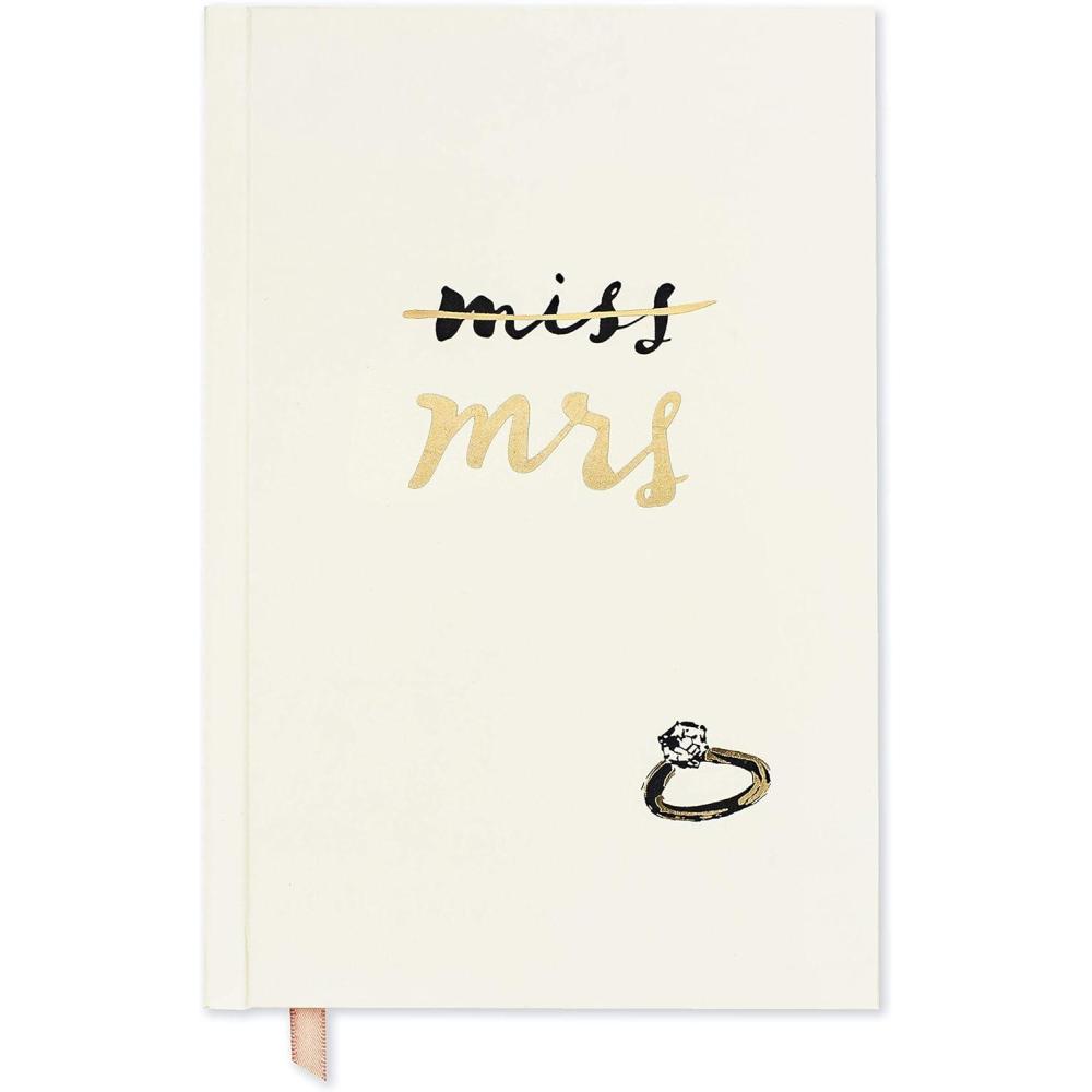 imageKate Spade New York Womens Bridal Journal 825quot x 525quot Bound Notebook With 200 Lined Pages Miss to MrsMiss to Mrs