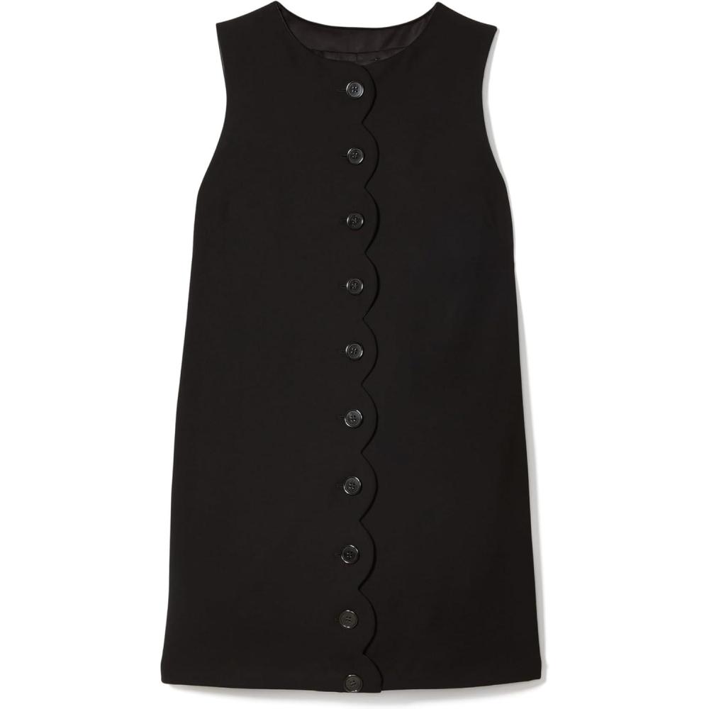 imageKate Spade New York Womens Scallop Shift Dress with ButtonsBlack