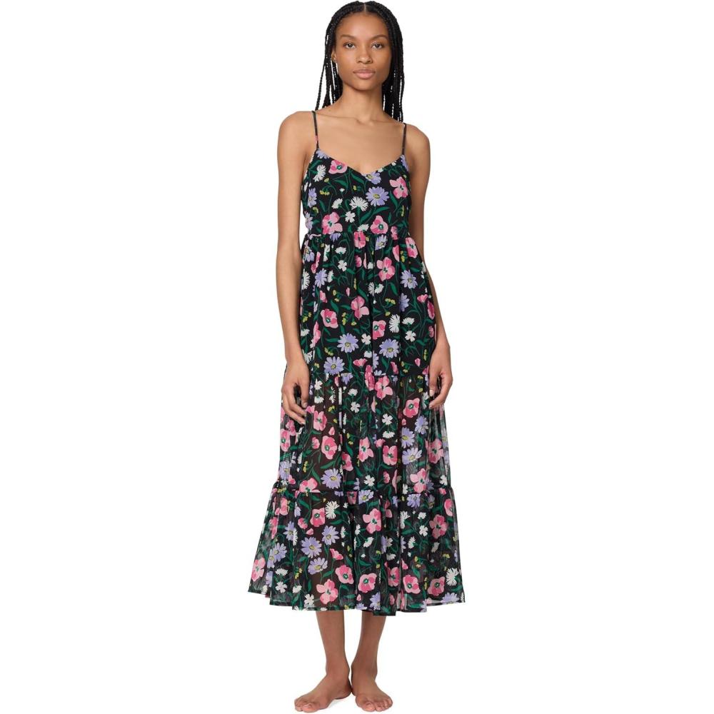 imageKate Spade New York Womens Tier Cover Up DressBlack Mlt