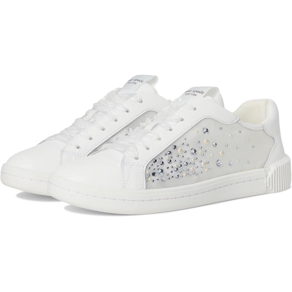 imageKate Spade New York Womens Tori Crystal SneakerTrue White