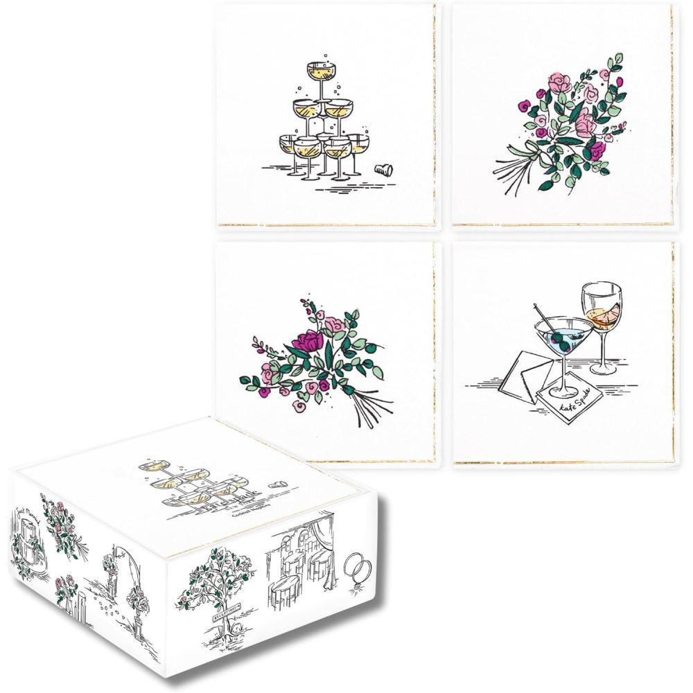 imagekate spade new york Decorative Paper Napkins 52 Cocktail Napkins Disposable White Party Cocktail Napkin Design Bridal Toile
