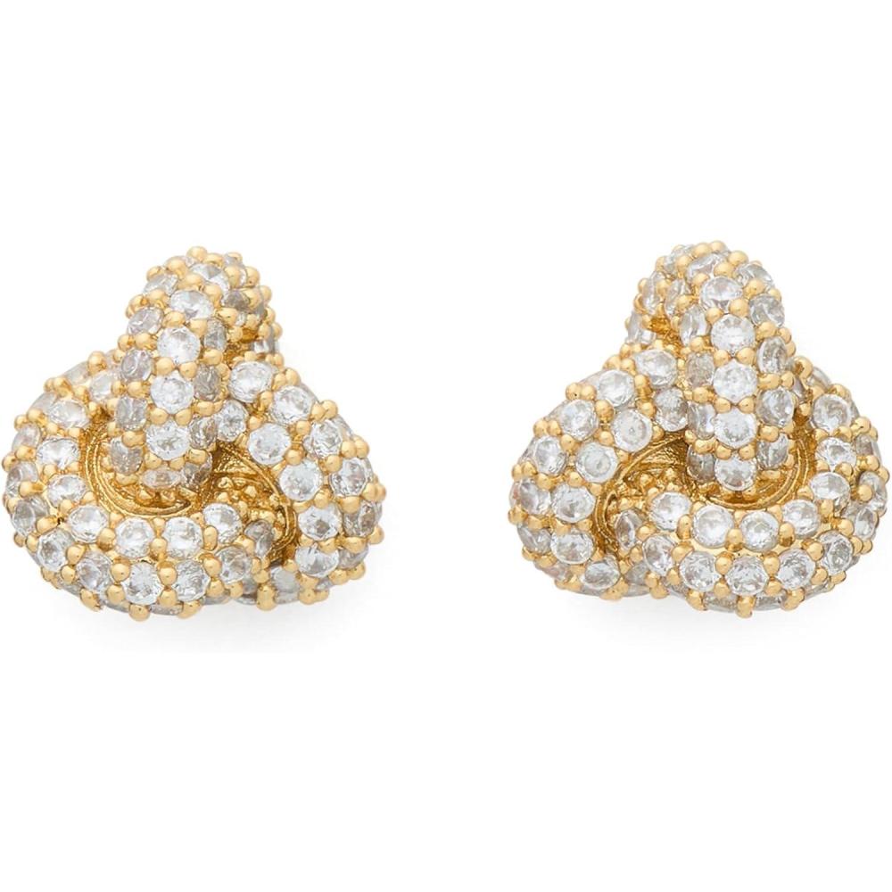 imagekate spade new york Double Knot Pave StudsPave Gold