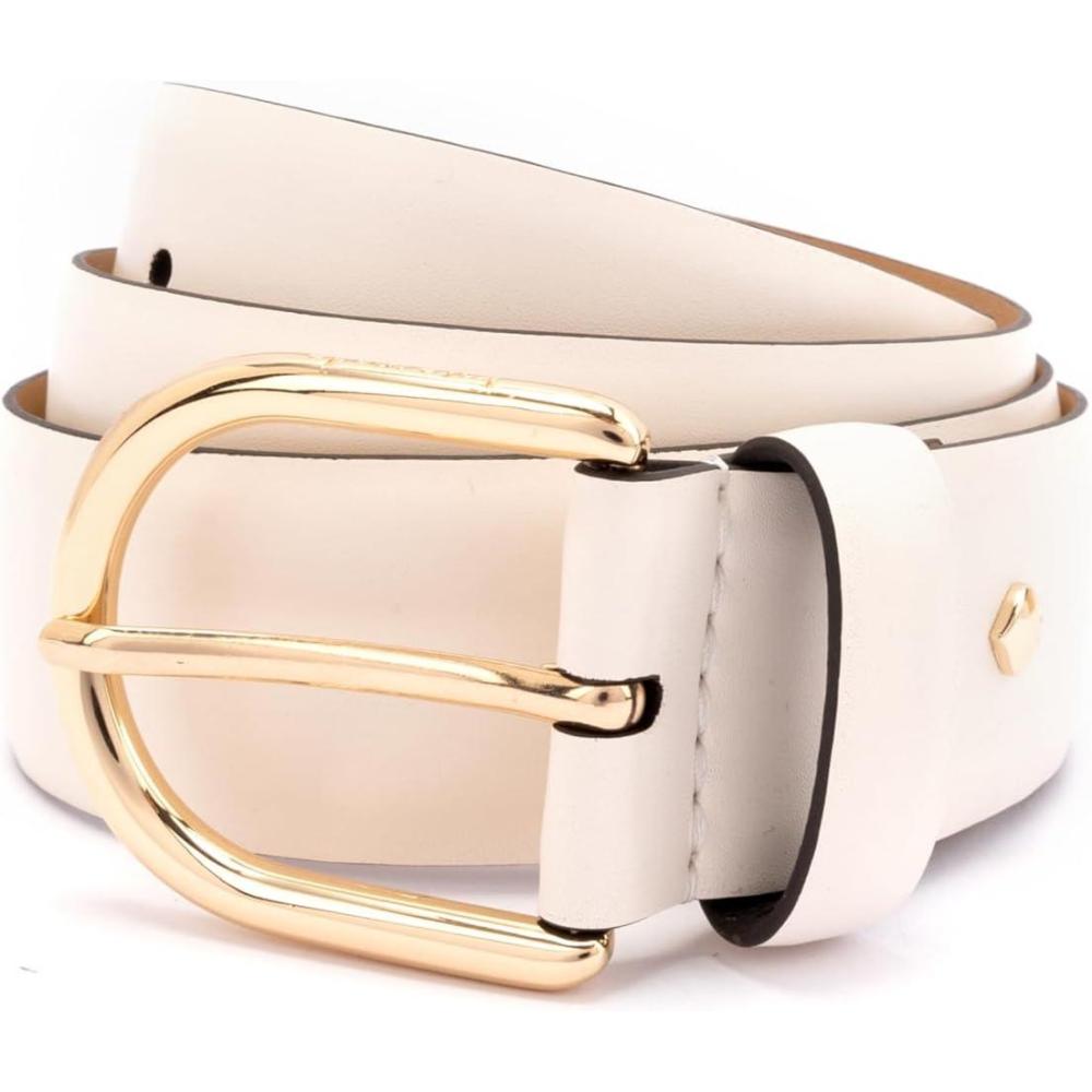 imagekate spade new york Womens 15 Inch Feather Edge BeltCream
