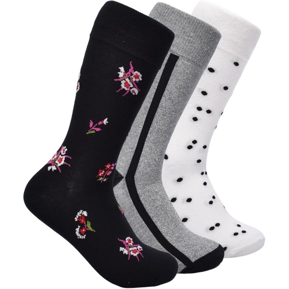 imagekate spade new york Womens 3Pack Fall Garden Crew Socks Soft ampamp Comfortable