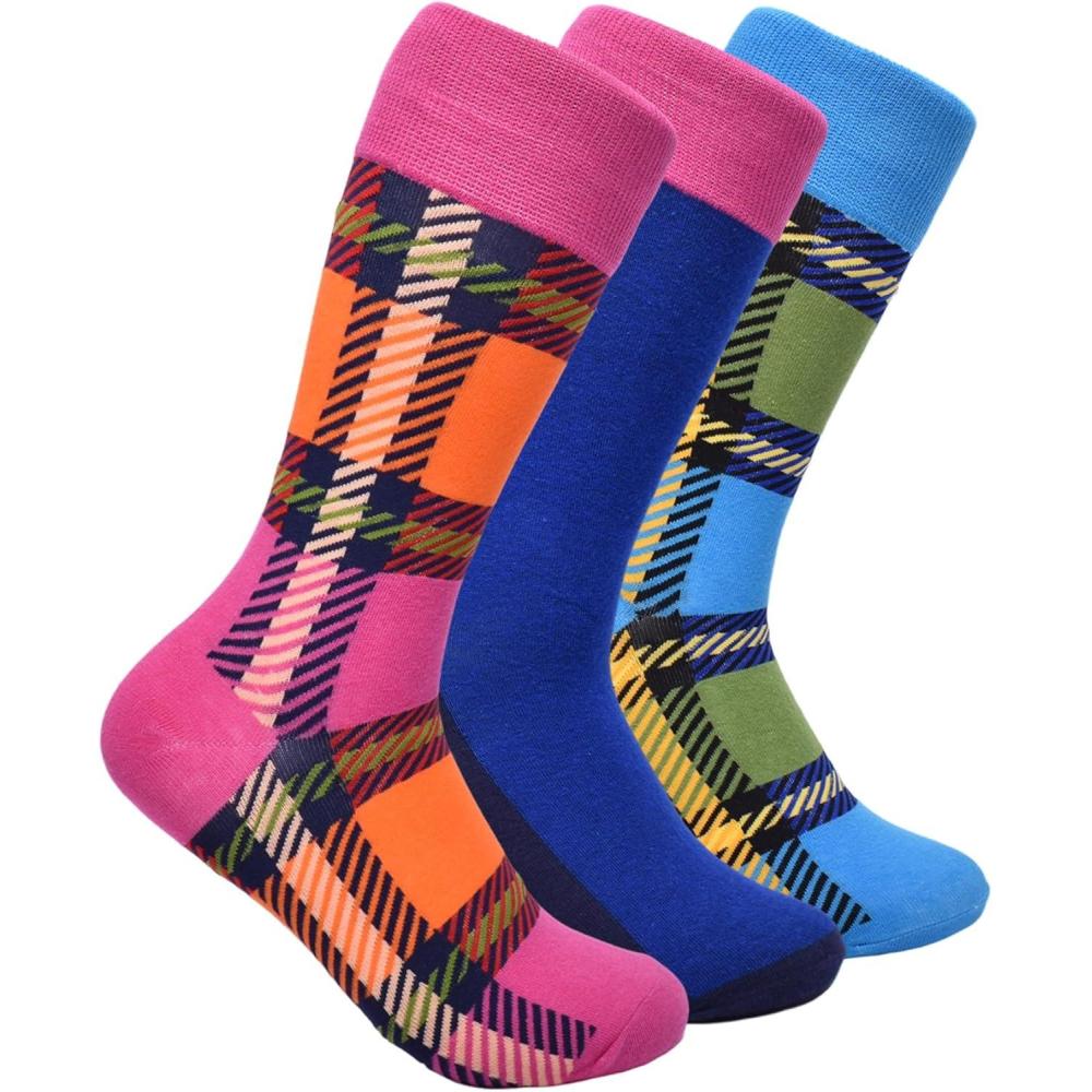 imagekate spade new york Womens 3Pack Plaid Crew Socks Soft ampamp Comfortable