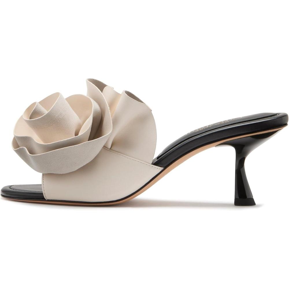 imagekate spade new york Womens Flourish Heeled SandalsBlackCream