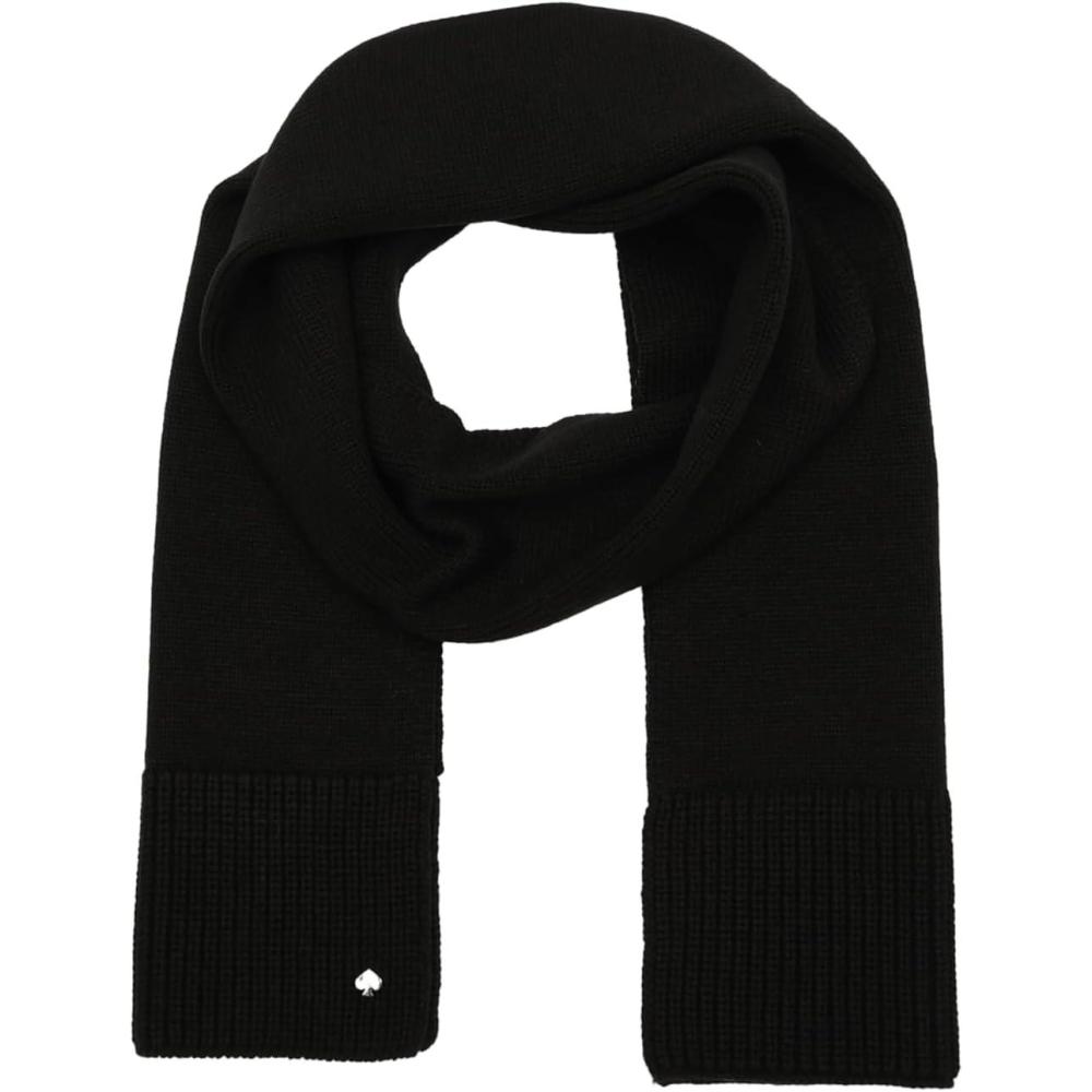 imagekate spade new york Womens Wool Blend Scarf Stylish Fashion Accessory for Women black OS