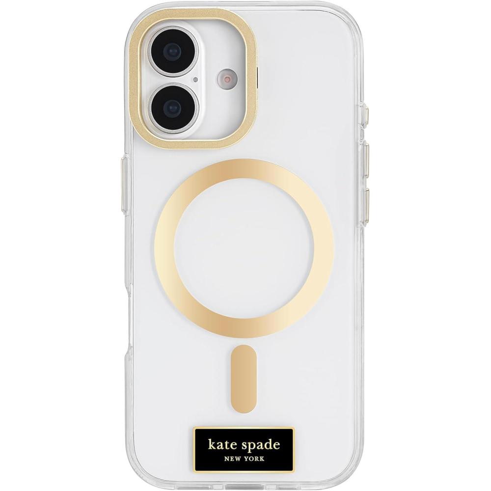 imagekate spade new york iPhone 17 Case Compatible with MagSafe Designer Phone Case Sunshine Floral GemsClear