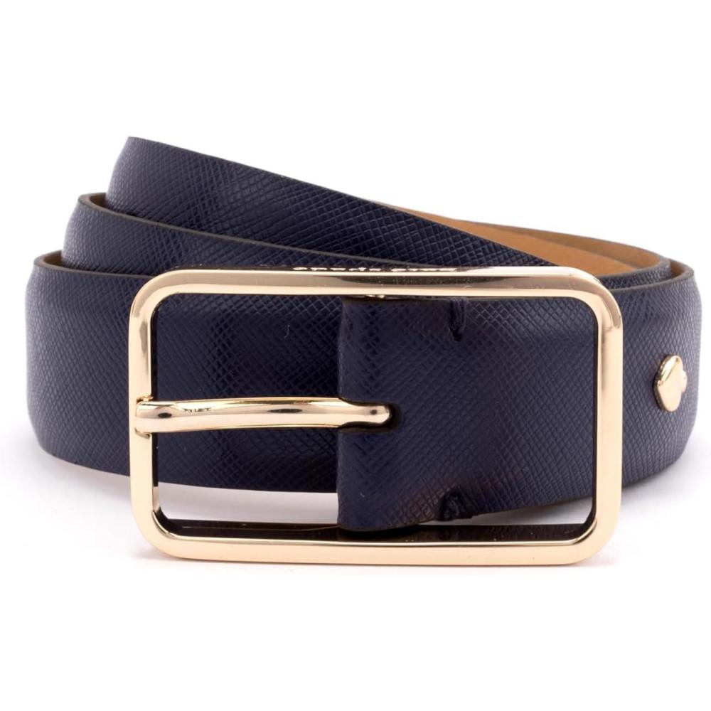 imagekate spade new york womens 1 Inch Mel Belt Leather Accessory With Adjustable Sizing for Everyday StylingPlanetary Navy