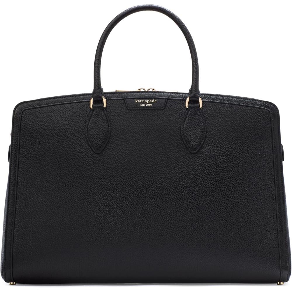 imagekate spade new york womens Hudson Pebbled Leather Commuter Laptop BagBlack
