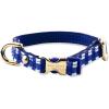 imageKate Spade New York Cute Dog Collar with Gold Metal Buckle 8quot to 105quot Adjustable Collar for Female or Male Extra Small Dogs Navy GinghamNavy Gingham
