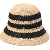 imageKate Spade New York Womens Striped Spade Cloche Hat Stylish Fashion Accessory Cap for Summer