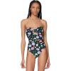 imagekate spade new york Womens Spring Bouquet Bandeau One PieceBlack Mlt