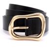 imagekate spade new york womens 120 Inch Belt With Molten Metal Buckle Leather Accessory Adjustable SizingBlack