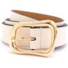 imagekate spade new york womens 120 Inch Belt With Molten Metal Buckle Leather Accessory Adjustable SizingCream