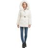 imagekate spade new york womens Belted Short Down Puffer Jacket With Removable Faux Fur TrimCream