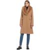 imagekate spade new york womens Wool Blend Coat With Removable Faux Fur CollarCamel
