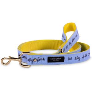 Kate Spade New York 6ft Dog Leash, Heavy Duty Leash for Female or Male Dogs, Cute Pet Leash with Gold Metal Hardware, Long Dog Lead for Medium and Large Breeds (Raining Cats and Dogs)