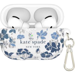 Kate Spade New York AirPods Pro Protective Case with Keychain Ring – Multi Floral Rose, Compatible with AirPods Pro 2nd / 1st Generation(Flowerbed Blue)