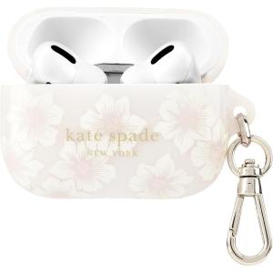 Kate Spade New York AirPods Pro Protective Case with Keychain Ring – Multi Floral Rose, Compatible with AirPods Pro 2nd / 1st Generation(Hollyhock Cream)