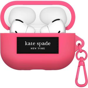 Kate Spade New York AirPods Pro Protective Case with Keychain Ring – Multi Floral Rose, Compatible with AirPods Pro 2nd / 1st Generation(Pom Pom Pink)