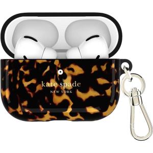Kate Spade New York AirPods Pro Protective Case with Keychain Ring – Multi Floral Rose, Compatible with AirPods Pro 2nd / 1st Generation(Transparent Tortoise)