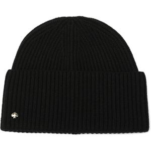 Kate Spade New York Cuff Beanie, Stylish Hat & Fashion Accessory Cap for Women(Black)