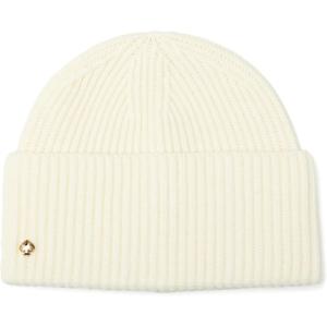 Kate Spade New York Cuff Beanie, Stylish Hat & Fashion Accessory Cap for Women(Cream)